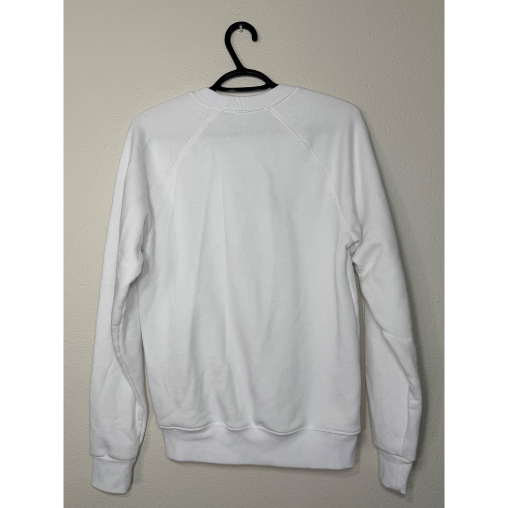 Disney Mickey Mouse Disneyland White Graphic Crewneck Sweatshirt Small Raglan - Picture 3 of 6